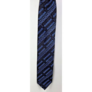 Croata Clasicum 100% Silk Handmade Black & Blue Mens Luxury Designer Dress Tie